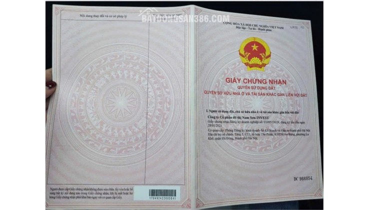 Bán gấp lô 86m2 sẵn sổ đỏ 2 mặt tiền giá đầu tư, đất đô thị trung tâm TT Lương Sơn (BP sang sổ)