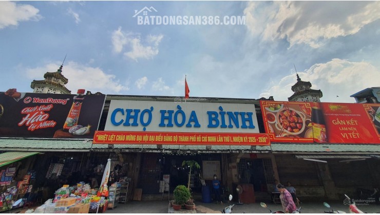 Mặt Tiền Ngay Chợ HÒA Bình Quận 5- 83m Vuông Vức 3 Tầng 4 Pn Chỉ 28 Tỷ TL
