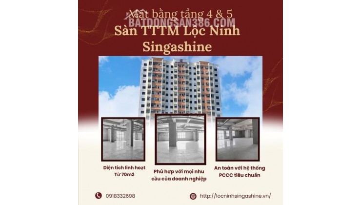 Đầu Tư Sàn Văn Phòng Lộc Ninh Singashine Giữ Tài Sản Bền Vững