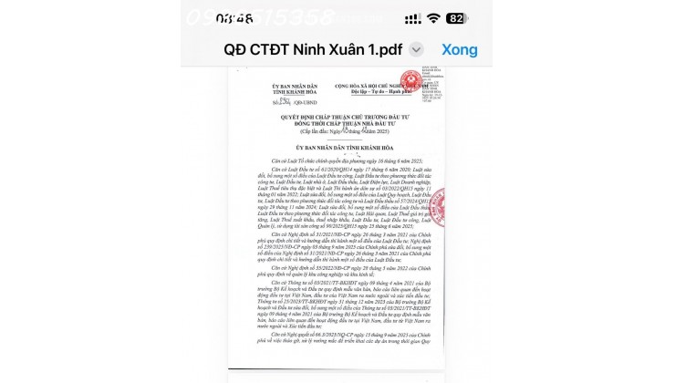 Lô đất 3 mặt tiền DT5 – ngang 65,5m – hơn 2.600m² tại Ninh Xuân, Ninh Hòa.