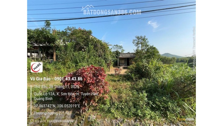 Chính chủ cần bán đất tại Tuyên Hóa, Quảng Bình.