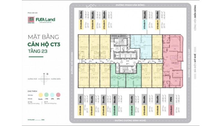 Hàng hiếm: Studio trục 04 Times Square 2 căn cuối (CT7-1404, CT7-1904), sở hữu lâu dài