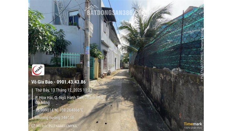 Bán đất Hòa Hải, Ngũ Hành Sơn, Đà Nẵng.