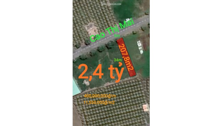 Bán lô đất thổ mặt tiền Cao Thị Mai giá 2,4 tỷ