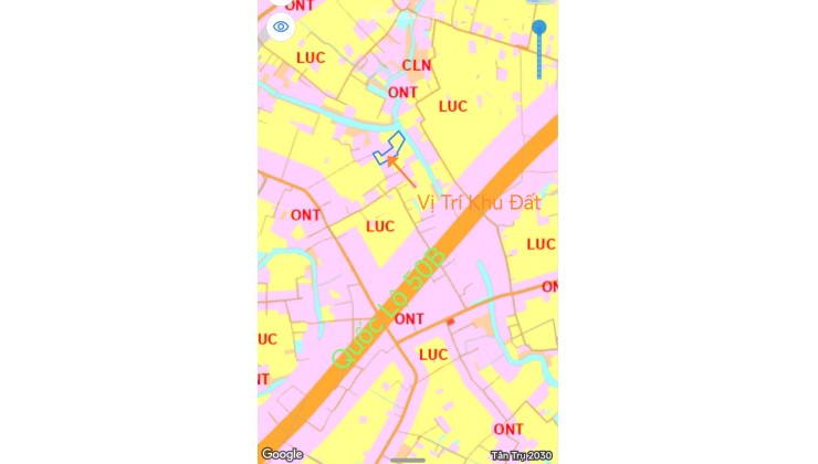 Bán gấp lô đất thổ lúa gần Quốc Lộ 50B hạ giá 6 tỷ