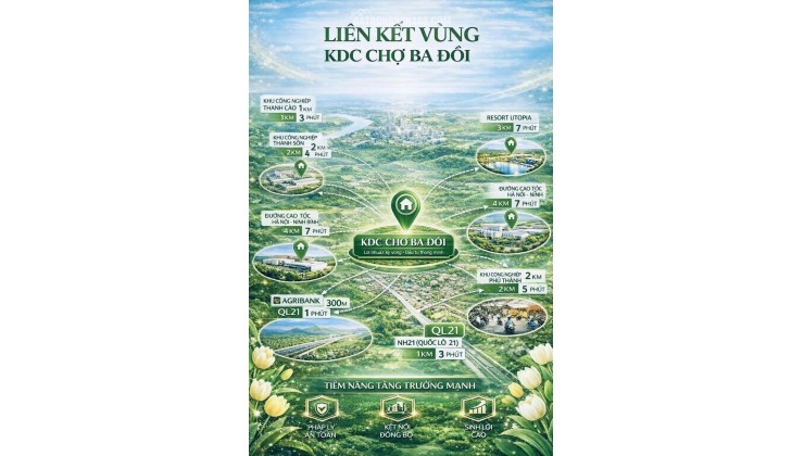 ĐẤT TRUNG TÂM – KDC Chợ Ba Đồi – TT Ba Hàng Đồ