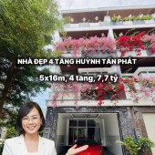  NHÀ PHỐ HUỲNH TẤN PHÁT, NHÀ BÈ  HẺM 6M  XE HƠI VÀO NHÀ   FULL NỘI THẤT   7,7 TỶ  