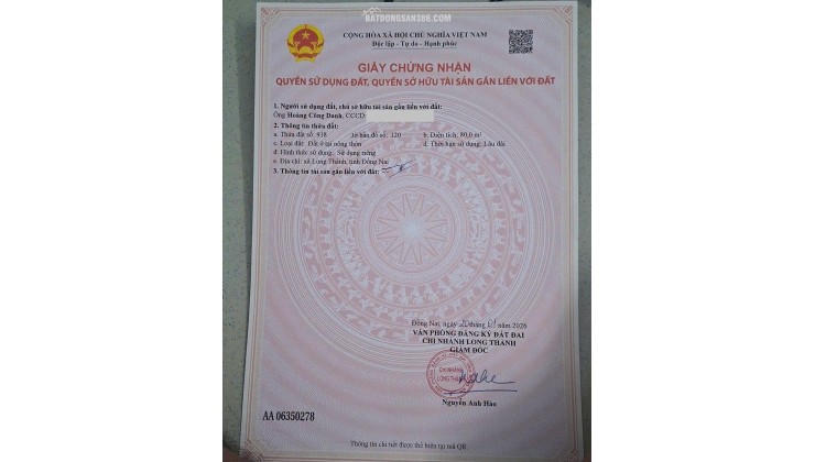 BÁN SIÊU PHẨM ĐẤT ĐẸP *** Phù Hợp Cho Mọi Gia Đình