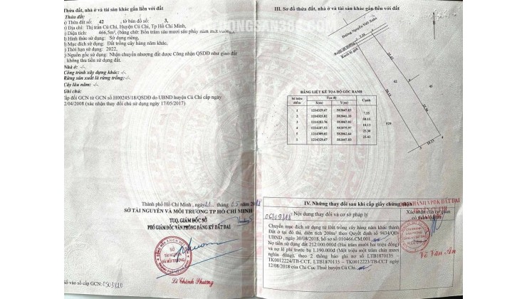 Bán đất đường nguyễn viết xuân thị trấn củ chi diện tích 466m2 có 200m thổ cư