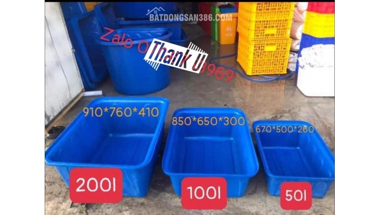 Thùng nhựa 750L nuôi tôm giống công nghệ cao Việt Xanh