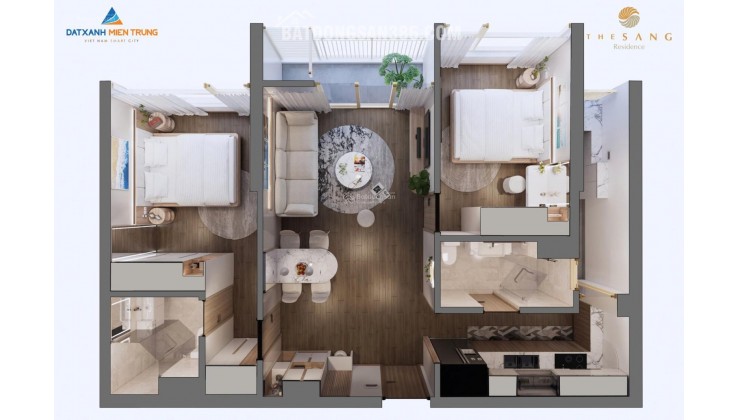 The Sang tầng cao view pháo hoa ĐN Downtown - Chính chủ bán căn 2PN - Cam kết giá tốt nhất thị trường