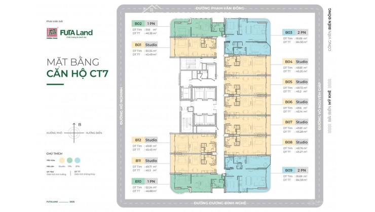 Times Square ĐN - Căn hộ Sudio view biển tầng 8 giá chỉ 7 tỷ 4 (full giá) - chiết khấu 7% - vay 80%, HTLS 12 tháng