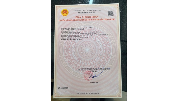 CHÍNH CHỦ BÁN GIÁ RẺ CHO 1 LÔ SIÊU PHẨM ĐẤT ĐẸP MẶT TIỀN ĐƯỜNG NHỰA 13M