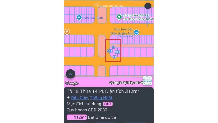 Lô Góc Biệt Thự chuẩn HOA HẬU không có lô thứ 2 *** tại Khu Đô Thị The Link City ( Khu DT Dầu Giây)