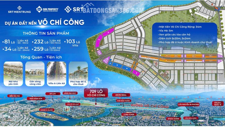 Bán đất Lô sổ hồng. 5x20 Đại Lộ Võ Chí Công.  Hoà Quý.  Đà Nẵng