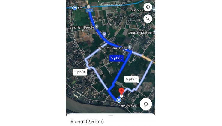 Bán gấp lô đất lúa hai mặt tiền hạ giá 550 triệu.công