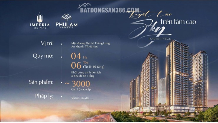 Mở bán quỹ cưn độc quyền Impria Sky Park Nam An Khánh