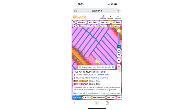 ĐẤT VỊ TRÍ ĐẸP  - GIÁ TỐT Cần bán nhanh lô đất tiềm năng tại Xã An Tây Bến Cát, Bình Dương