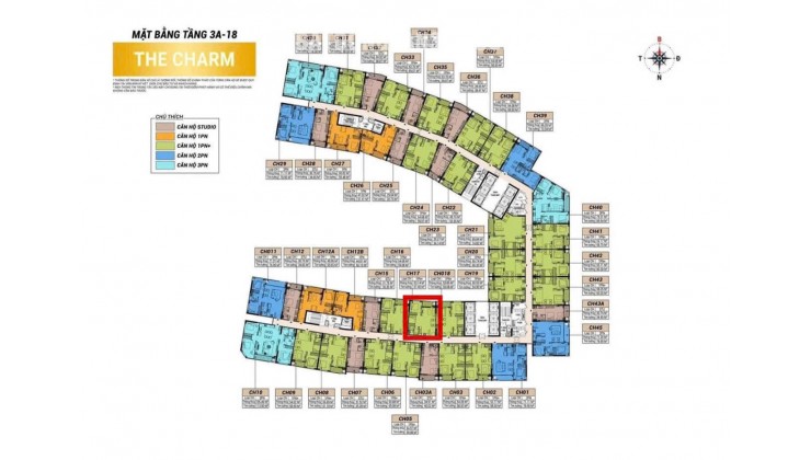 BÁN CĂN HỘ CH0617 – 1PN+  TÒA THE CHARM – CHARMORA CITY NHA TRANG, Khánh Hoà