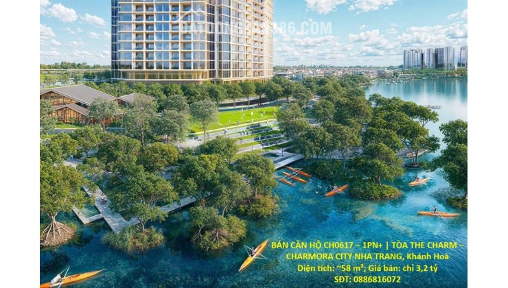 BÁN CĂN HỘ CH0617 – 1PN+  TÒA THE CHARM – CHARMORA CITY NHA TRANG, Khánh Hoà