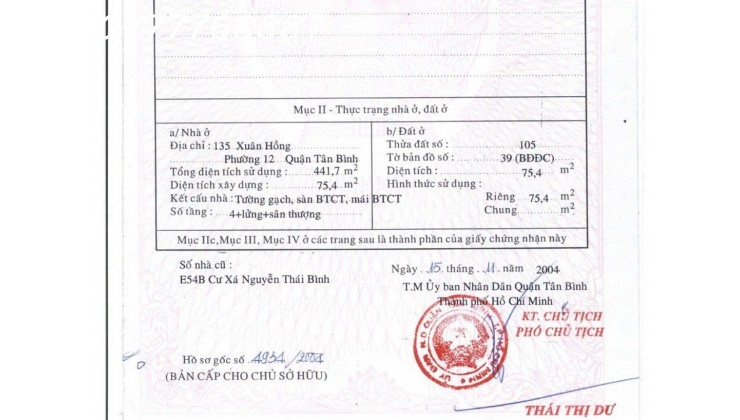 Bán MT 135 Xuân Hồng, P4, Tân Bình - 5 tầng - HĐT 50tr/ tháng