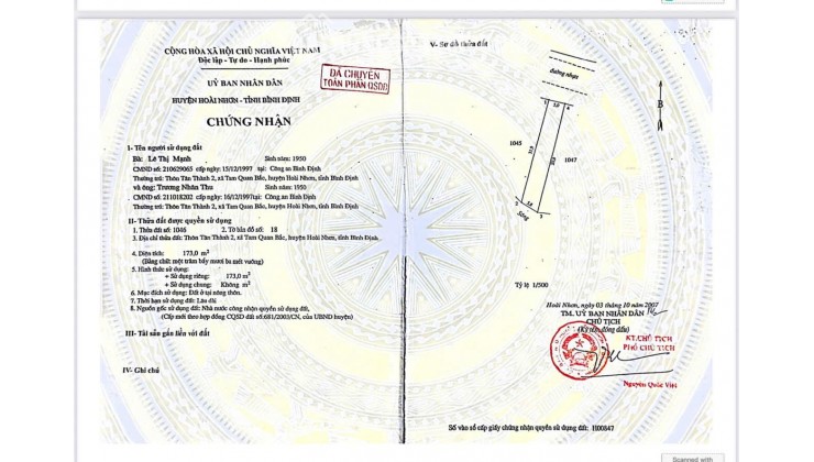 BÁN ĐẤT + NHÀ MẶT TIỀN KINH DOANH – 171 NGUYỄN CHÍ THANH, TAM QUAN BẮC, HOÀI NHƠN, BÌNH ĐỊNH