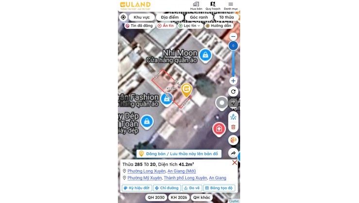 BÁN NHÀ MẶT TIỀN LÝ THÁI TỔ NỐI DÀI – TRUNG TÂM LONG XUYÊN – 41,2M2 – 6TỶXX. LH:0939073155.