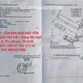 HOT HOT - CẦN BÁN NHÀ MẶT TIỀN Đường Nguyễn Văn Trỗi – Đặng Văn Ngữ, P.14, Q. Phú Nhuận, TP.HCM