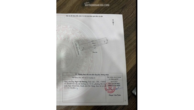 Bán nhà mặt tiền Tô Hiến Thành, cách biển 200m, gần ngay trung tâm du lịch An thượng.