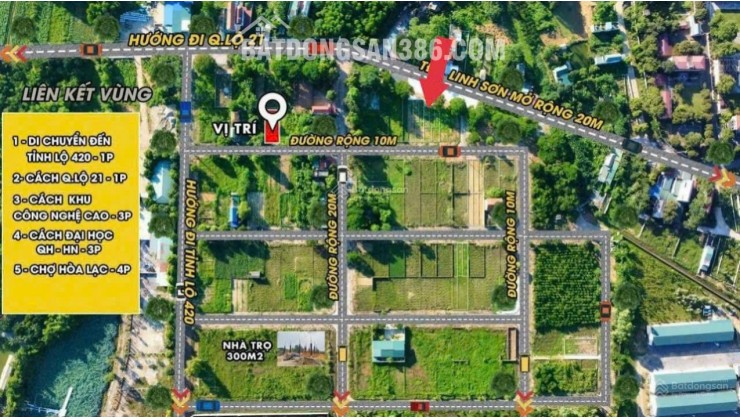 Cần Tiền Bán gấp lô đất nền TĐC Linh Sơn Sát Đại Học Quốc Gia Hà Nội , mặt đường kinh doanh 75m2 giá Rẻ