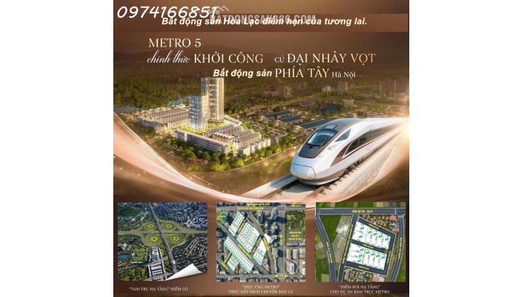 CÒN DUY NHẤT 1 LÔ ĐẤT NỀN HÒA LẠC RẤT GẦN FPT, BẢO TÀNG VŨ TRỤ VIỆT NAM. GIÁ CHỈ HƠN 4 TỶ. CAM KẾT CHUẨN THÔNG TIN!