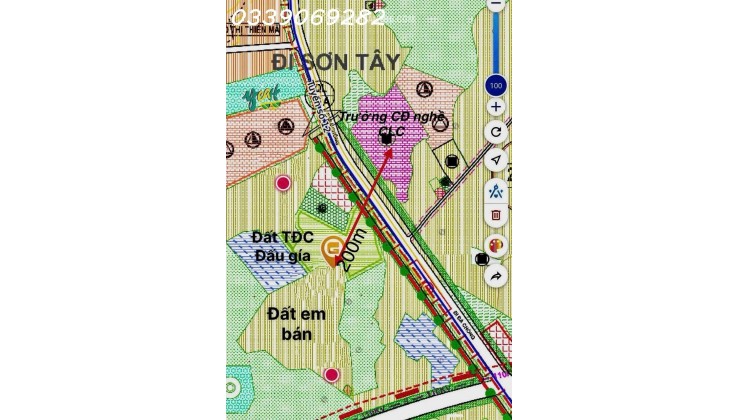 Lô đất 100m2 gần Tân Xã, khu vực trung tâm Hòa Lạc. Phù hợp xây trọ, đầu tư sinh lời, kết nối Metro 12 – Quốc Lộ 21.