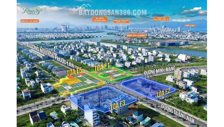 Độc quyền căn hộ Sun Fours 1,5 tỷ tòa F1 thanh toán giãn 48th, HTLS 30th, 70% là nhận nhà ngay