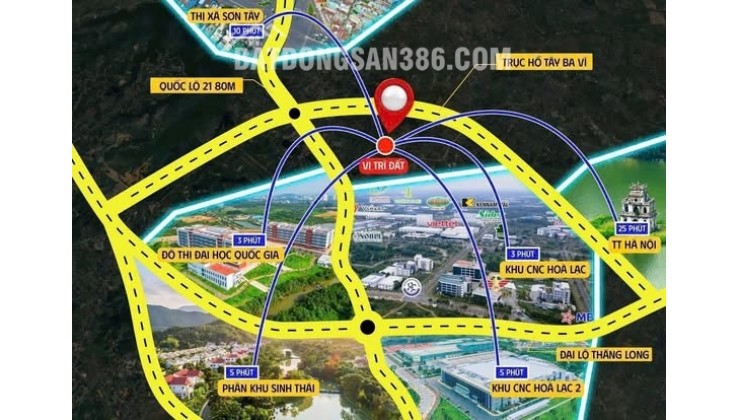 Đất Hòa Lạc giờ không còn là câu chuyện 'có nên mua không' mà là 'mua đoạn nào để còn biên'. Lô gần ĐHQG khu CNC, gần trục lớn, pháp lý rõ. Ai cần