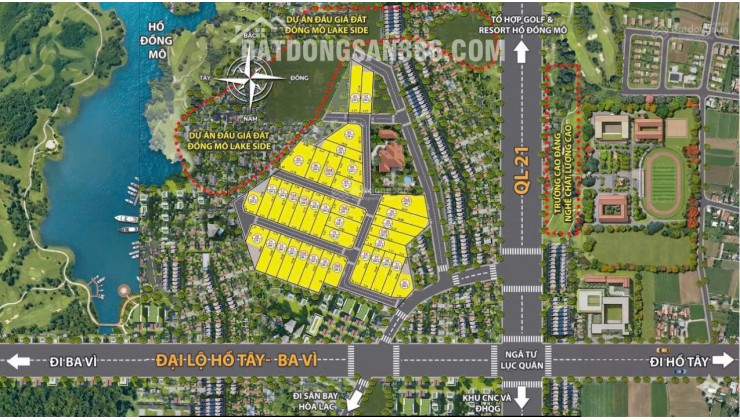 Chính chủ gửi bán lô đất thuộc làn 2 Quốc Lộ 21 mở rộng - tại Đoài Phương chỉ 30 tr/m2