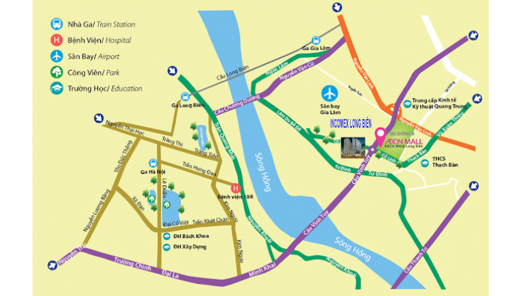 Bán căn hộ Northern Emerald View trực diện Aone Long Biên