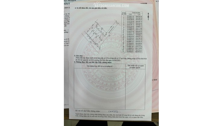 Cơ hội cuối cùng sở hữu lô đất 100m2 gần Tân Xã, khu vực trung tâm Hòa Lạc, sổ đỏ chính chủ, mặt tiền 5m, MT đường 21 Quốc Oai. LH: 0989556644