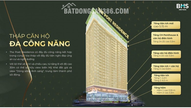 Giá dự kiến 4 tỷ sở hữu căn hộ Poet sổ hồng lâu dài cuối cùng ở mặt biển Mỹ Khê Đà Nẵng