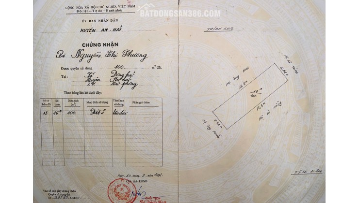 Bán đất ở thổ cư, số 3/58 Hạ Đoạn (Hạ Đoạn 2) P.Đông Hải