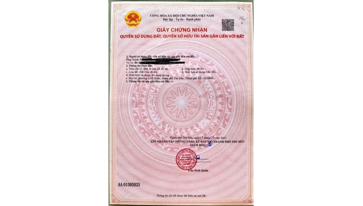 CẦN BÁN GẤP 2 LÔ ĐẤT LIỀN KỀ KHU VỰC P. LINH XUÂN, TP THỦ ĐỨC CŨ. LH:0935194588.