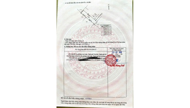CẦN BÁN GẤP 2 LÔ ĐẤT LIỀN KỀ KHU VỰC P. LINH XUÂN, TP THỦ ĐỨC CŨ. LH:0935194588.