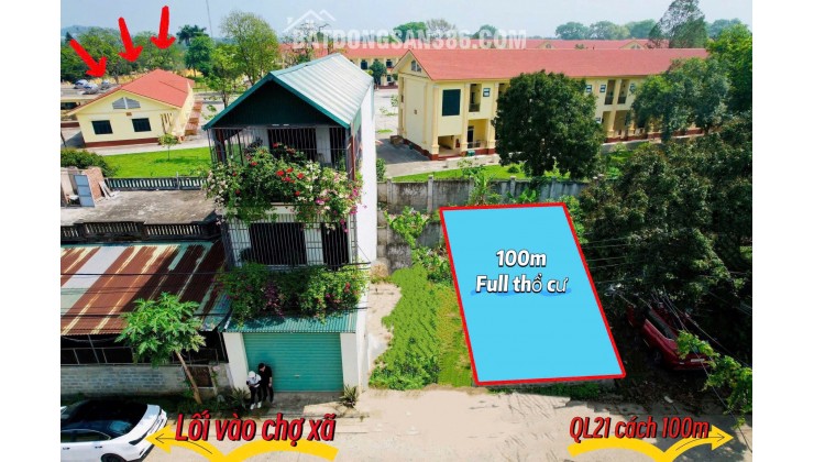 HÀNG HIẾM MẶT QUỐC LỘ 21 DIỆN TÍCH 100M  CHÍNH CHỦ EM CẦN BÁN