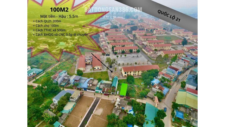 HÀNG HIẾM MẶT QUỐC LỘ 21 DIỆN TÍCH 100M  CHÍNH CHỦ EM CẦN BÁN