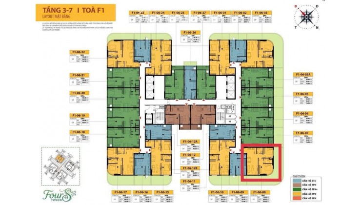 ĐỘC QUYỀN CĂN GÓC 2PN + SÂN VƯỜN 53M2 – F1 SUN FOURS