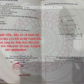 ĐẤT 2 MẶT TIỀN - ĐẦU TƯ LÀ SINH LỜI - Chính Chủ Bán 2 Lô Đất xã Mỹ Thạnh Bắc, Đức Huệ, Long An