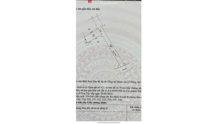100m2 full thổ ngay cạnh tái định cư đh Quốc gia 3 phút di chuyển tới CNC Hòa lạc ,ĐH FPT