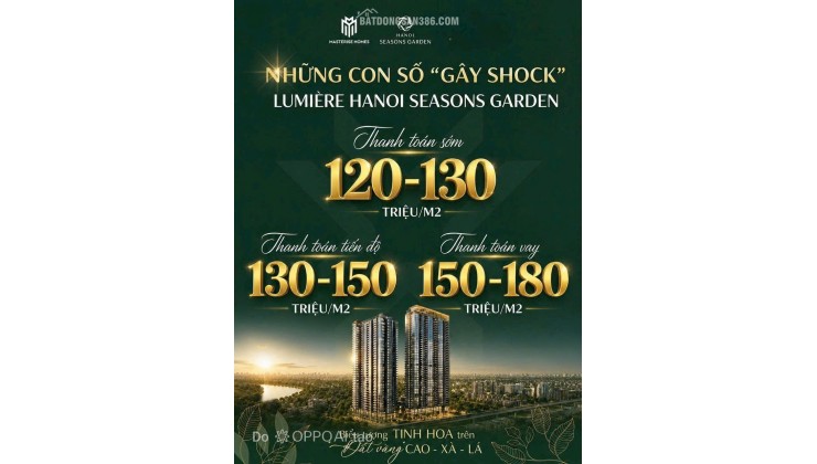 THÔNG TIN CHÍNH THỨC DA 
• Tên dự án: Lumière Hanoi Seasons Garden
• Vị trí: Nguyễn Trãi, Hà Nội