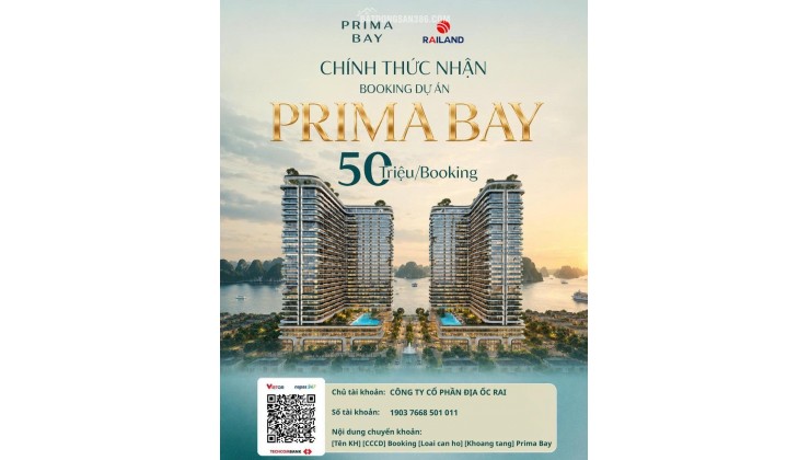MỞ KHÓA CĂN HỘ dịch vụ SỞ HỮU LÂU DÀI duy nhất tại HẠ LONG với vố chỉỈ 350tr  mua đứt căn hộ 6* PRIMABAY mặt vịnh Hạ Long. - Liên hệ: 0995482268