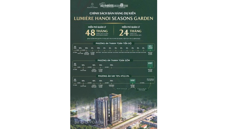 THÔNG TIN CHÍNH THỨC DA 
• Tên dự án: Lumière Hanoi Seasons Garden
• Vị trí: Nguyễn Trãi, Hà Nội