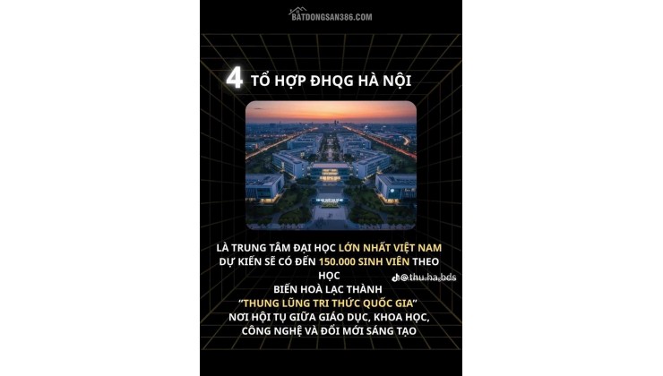  HÒA LẠC – “QUẬN 9” CỦA MIỀN BẮC?
Nếu BĐS Quận 9 từng tăng giá hơn 10 lần nhờ Khu Công nghệ cao, thì hôm nay Hòa Lạc đang đi đúng quỹ đạo đó –